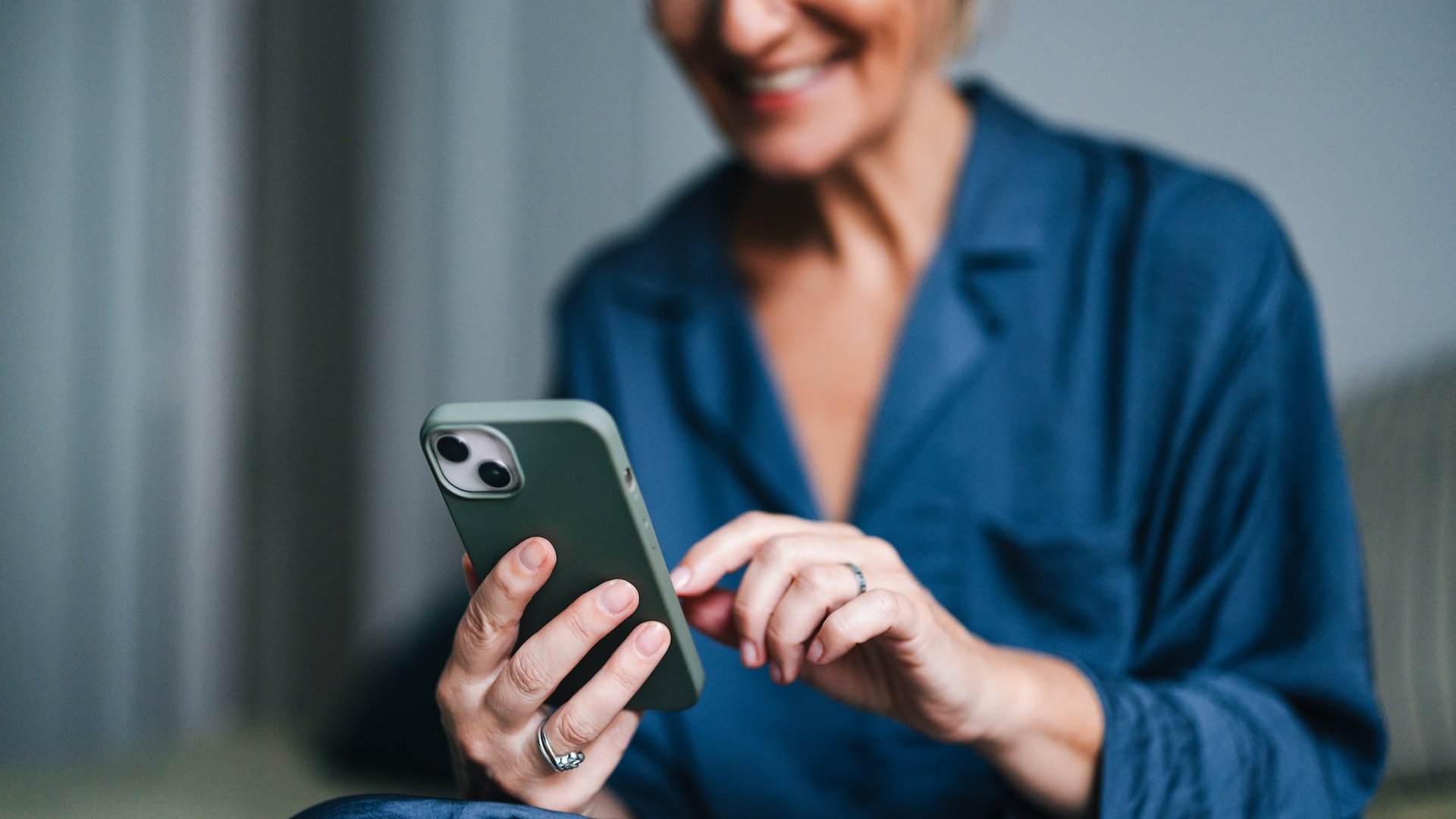 woman using phone