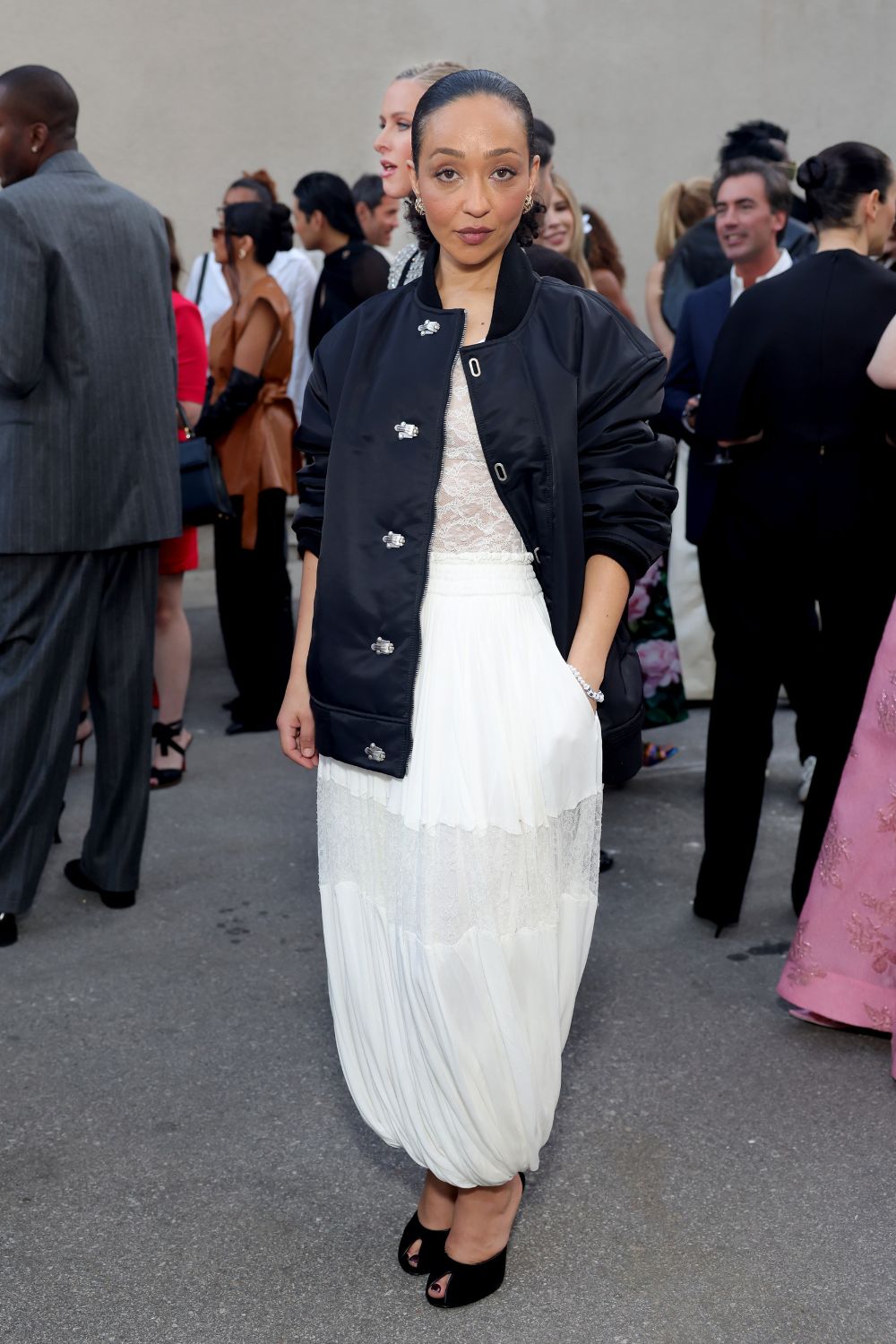 Ruth Negga wearing Jude Date Mules shoes