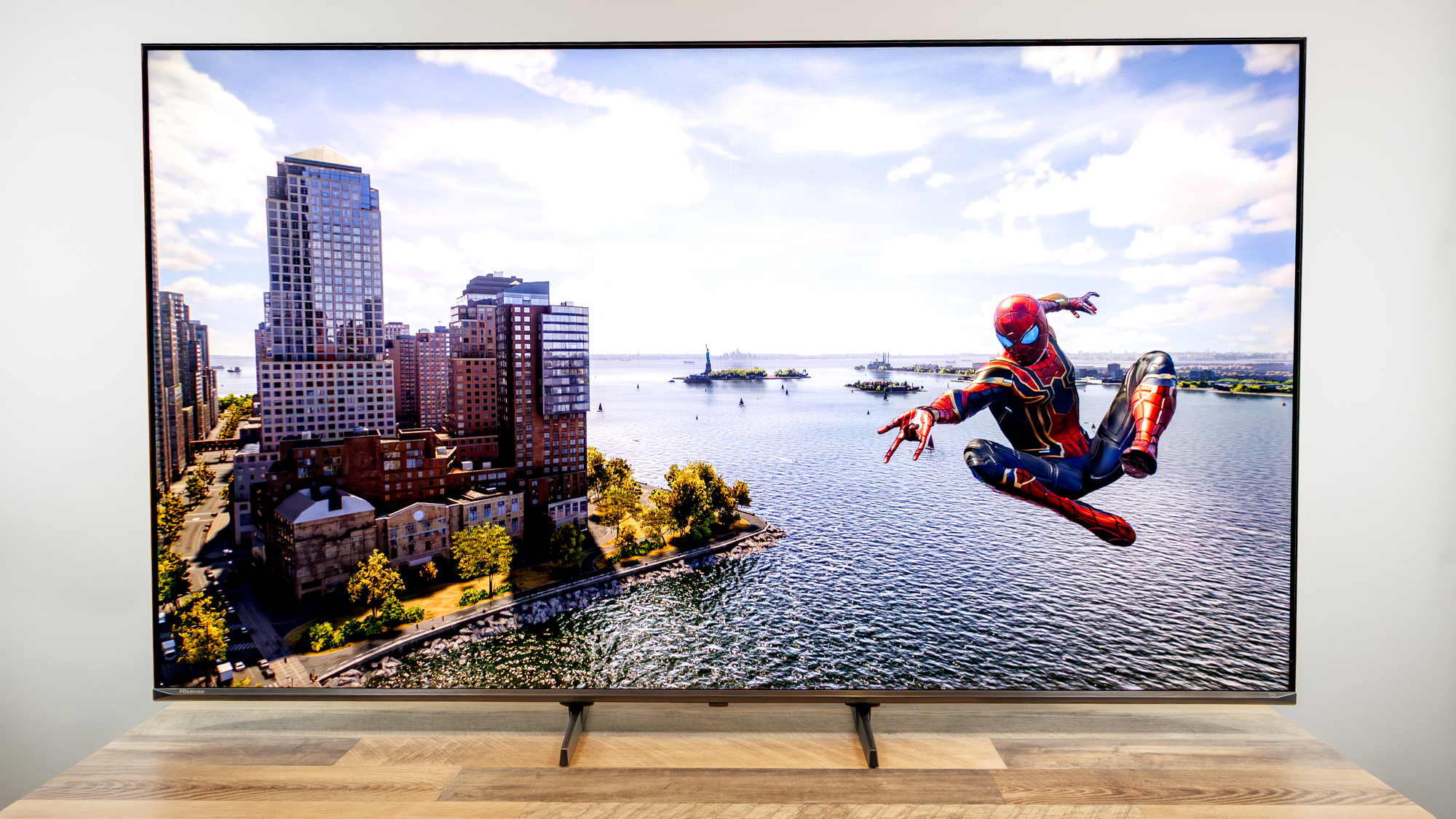 Hisense U6SF Pro TV on a desk