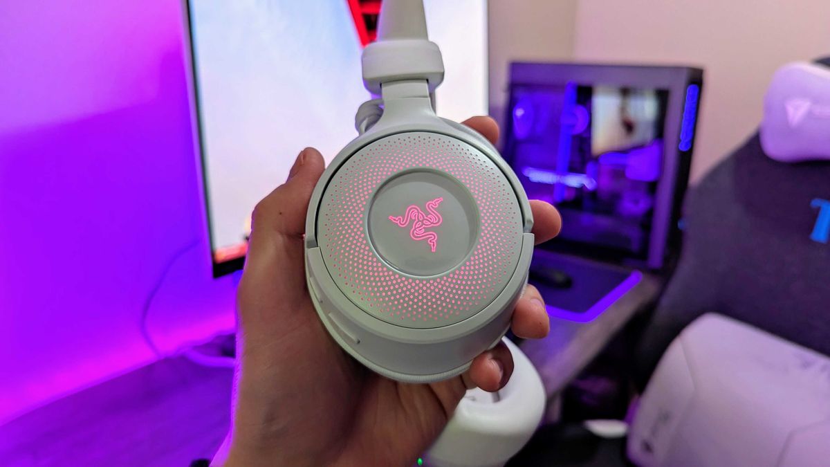 Image of the Razer Kraken Kitty V3 Pro wireless gaming headset.