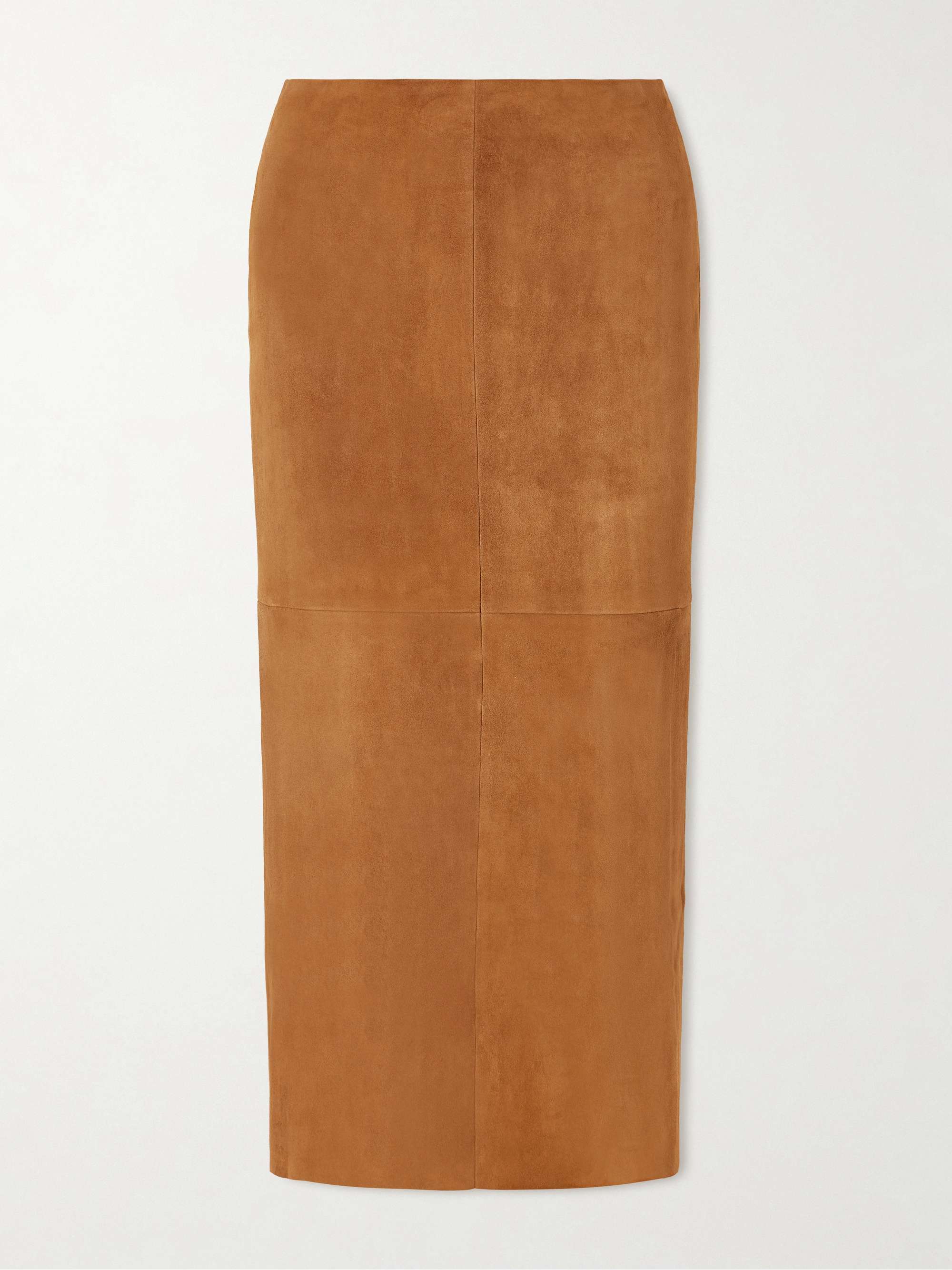 Winona Paneled Suede Midi Skirt