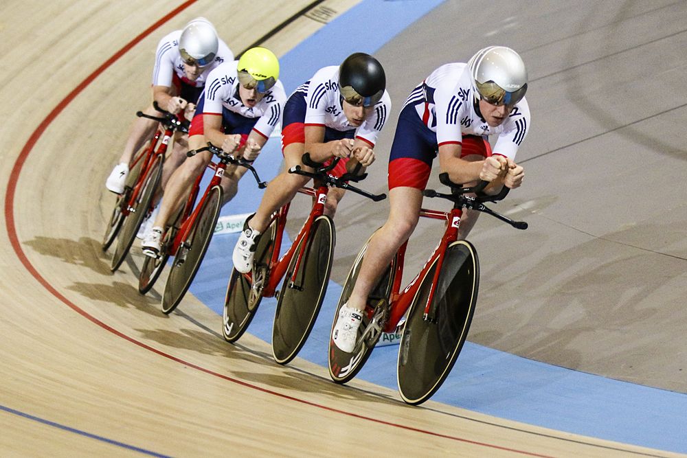 Great Britain in the team pursuit qualifying