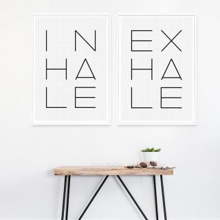 Inhale exhale wall art from Fy