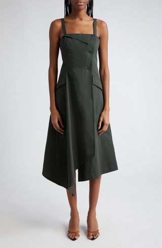 Scarlett Cotton 
Linen Asymmetric Dress