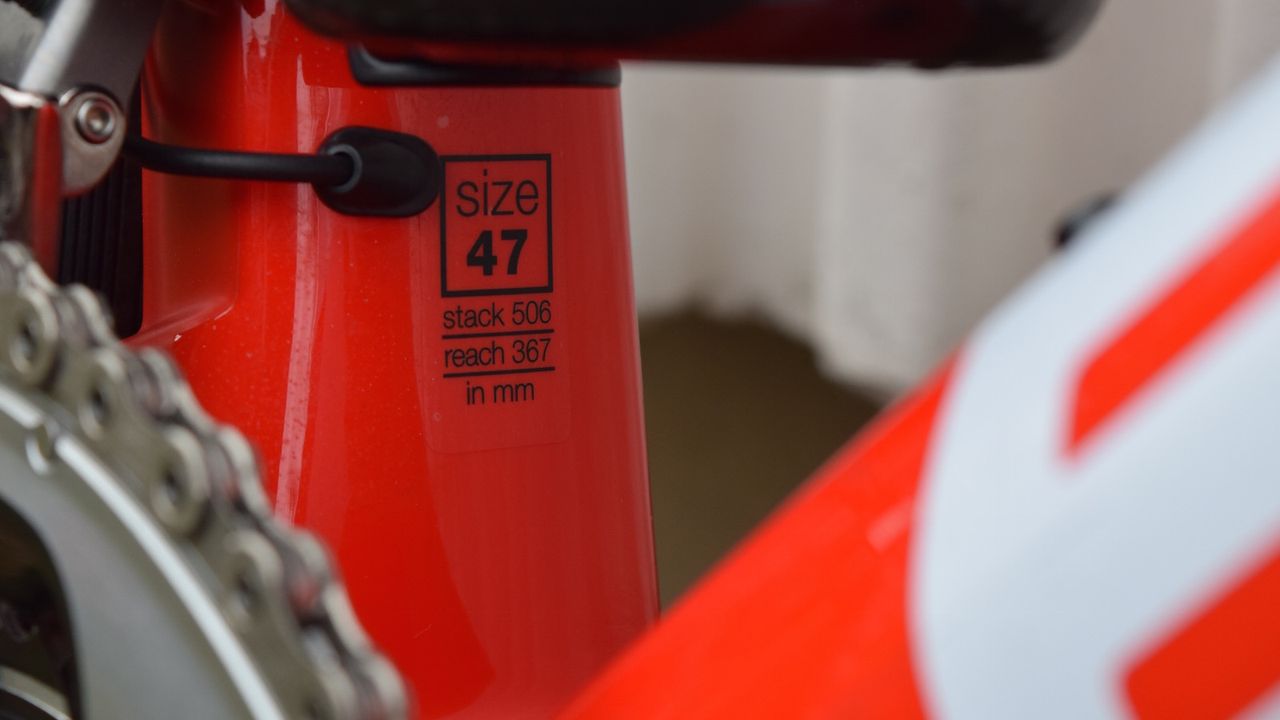 Richie Porte rides a tiny size 47 frame