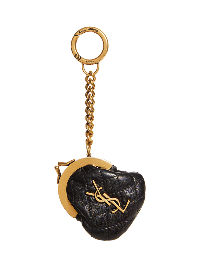 Gaby Leather Coin Pouch Key Ring