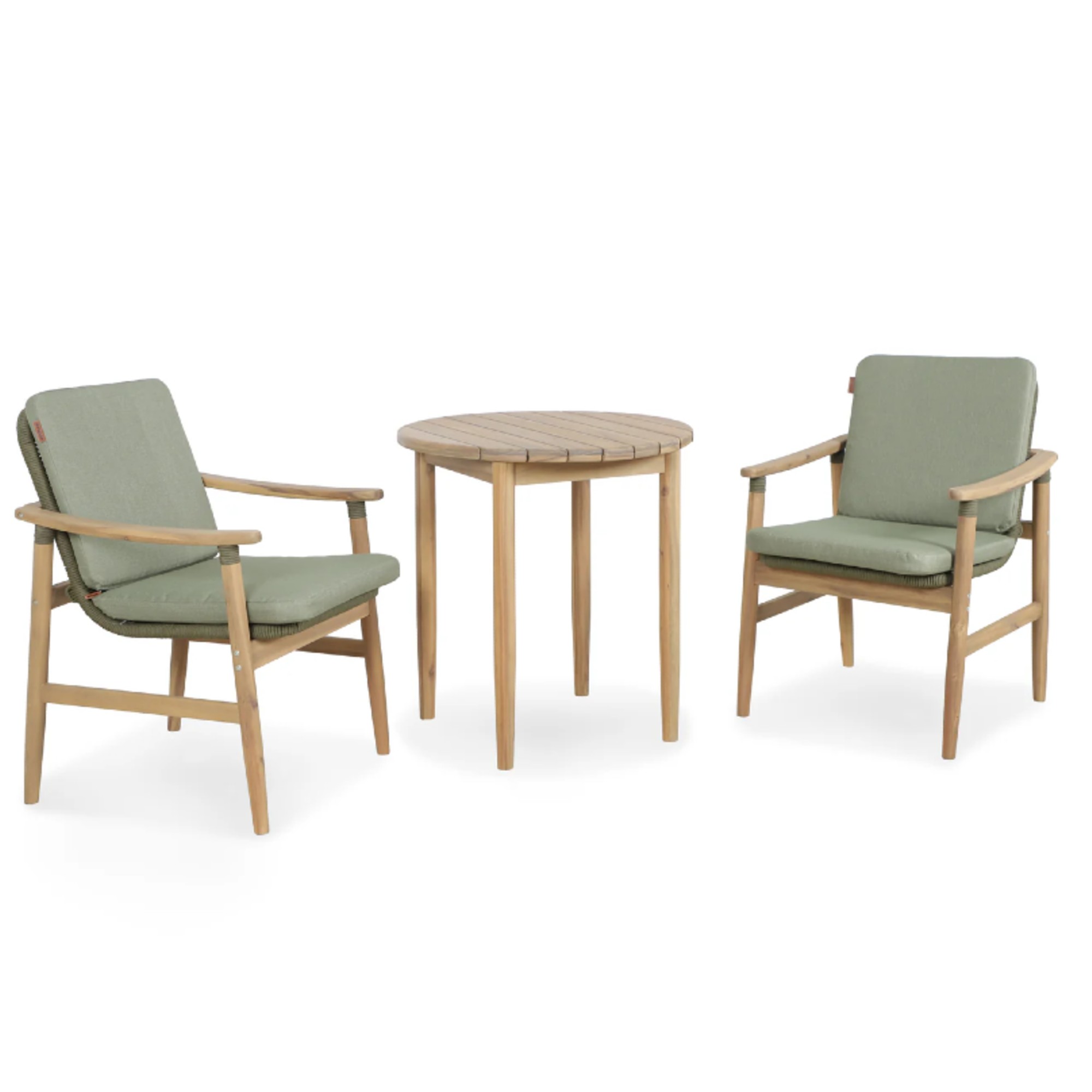 Kettler Meadow 2 Seat Bistro Set with 70cm Round Wood Table