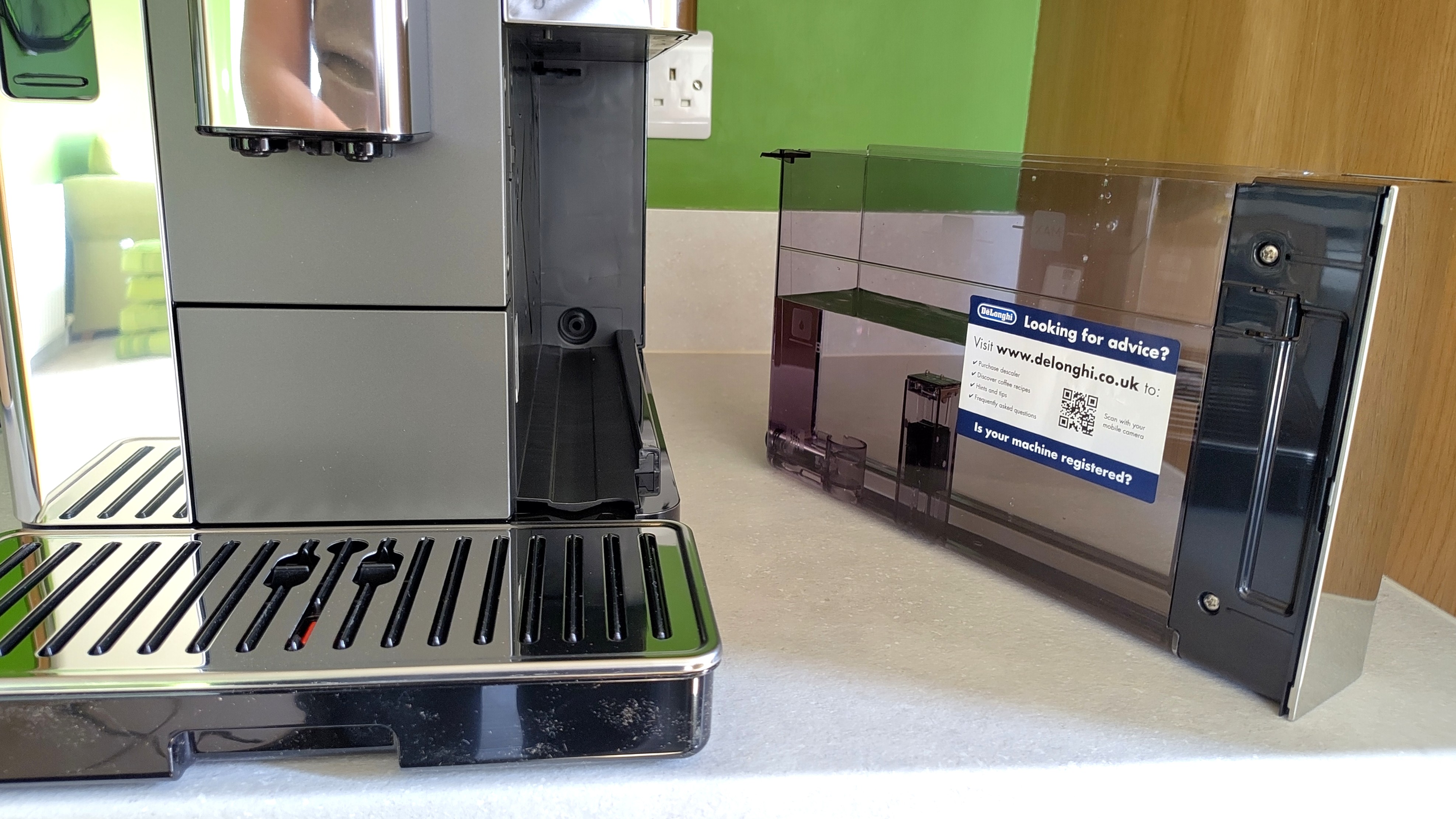 Water tank removed from Primadonna Aromatic coffee maker