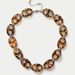 statement tortoise shell necklace