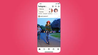 Instagram chronological feed menu