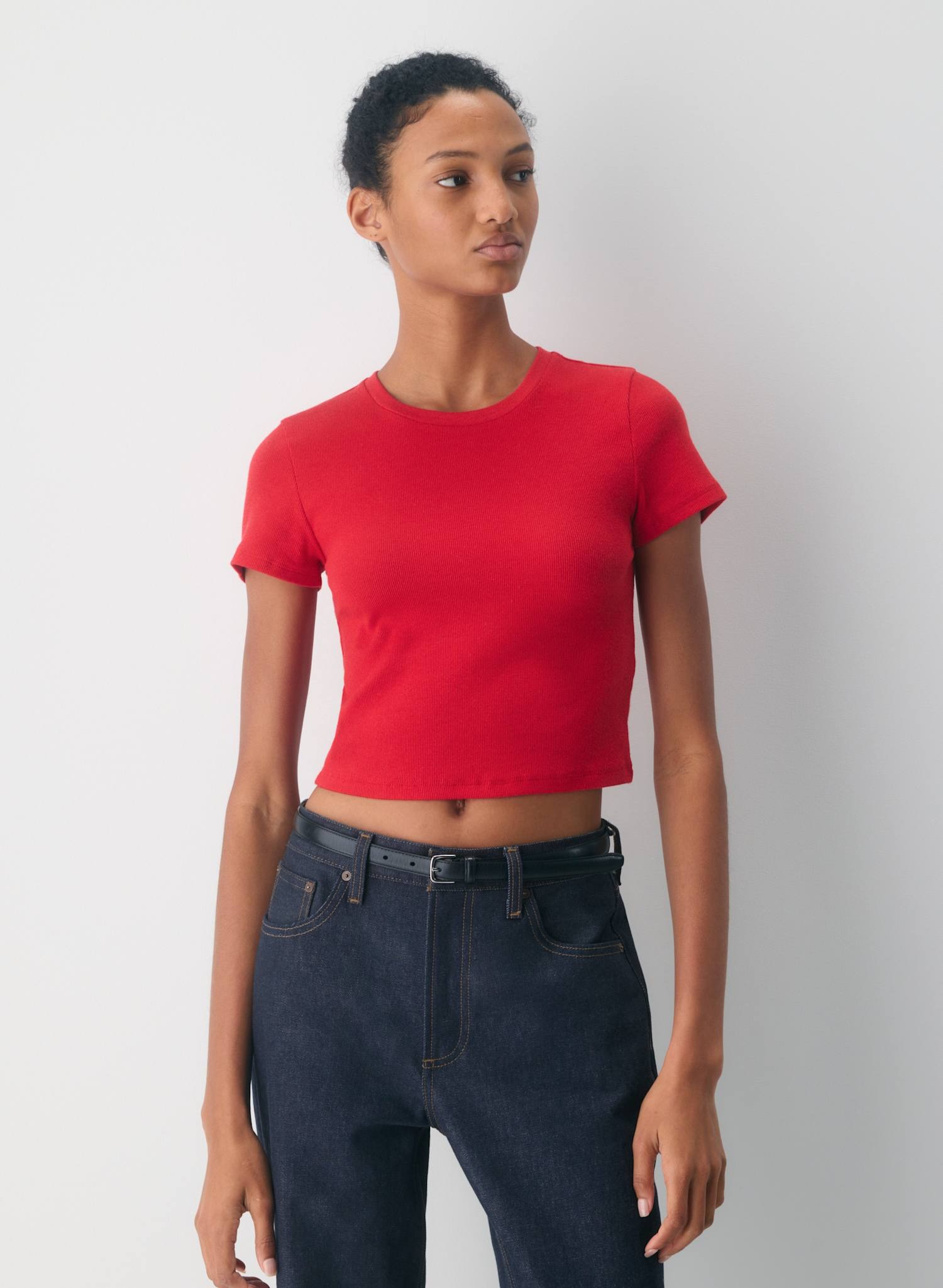HomeStretch™ Rib Crew Waist T-Shirt