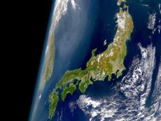 satellite image of Japan