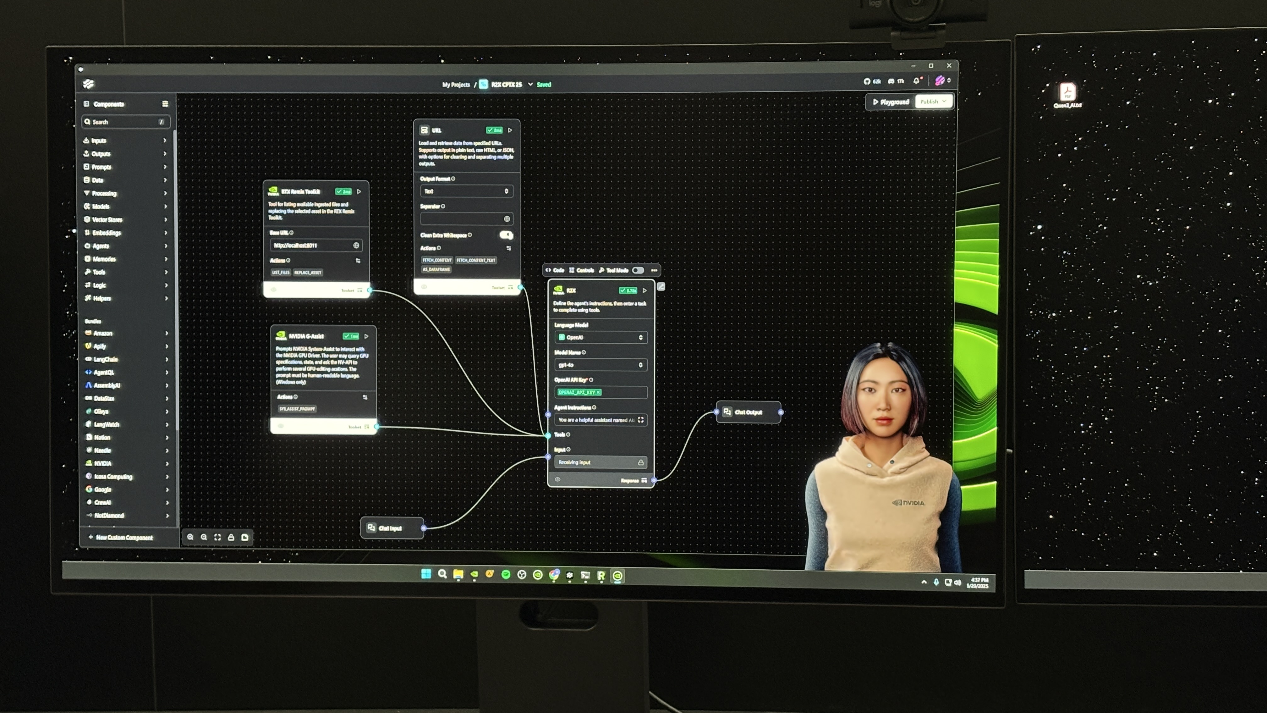 Nvidia Project R2X AI avatar on display