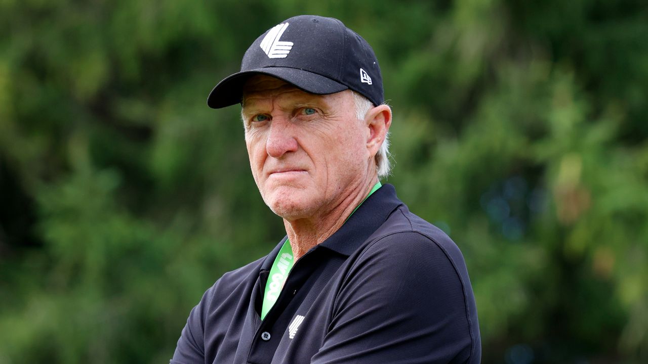 Greg Norman at the 2022 LIV Golf Chicago tournament