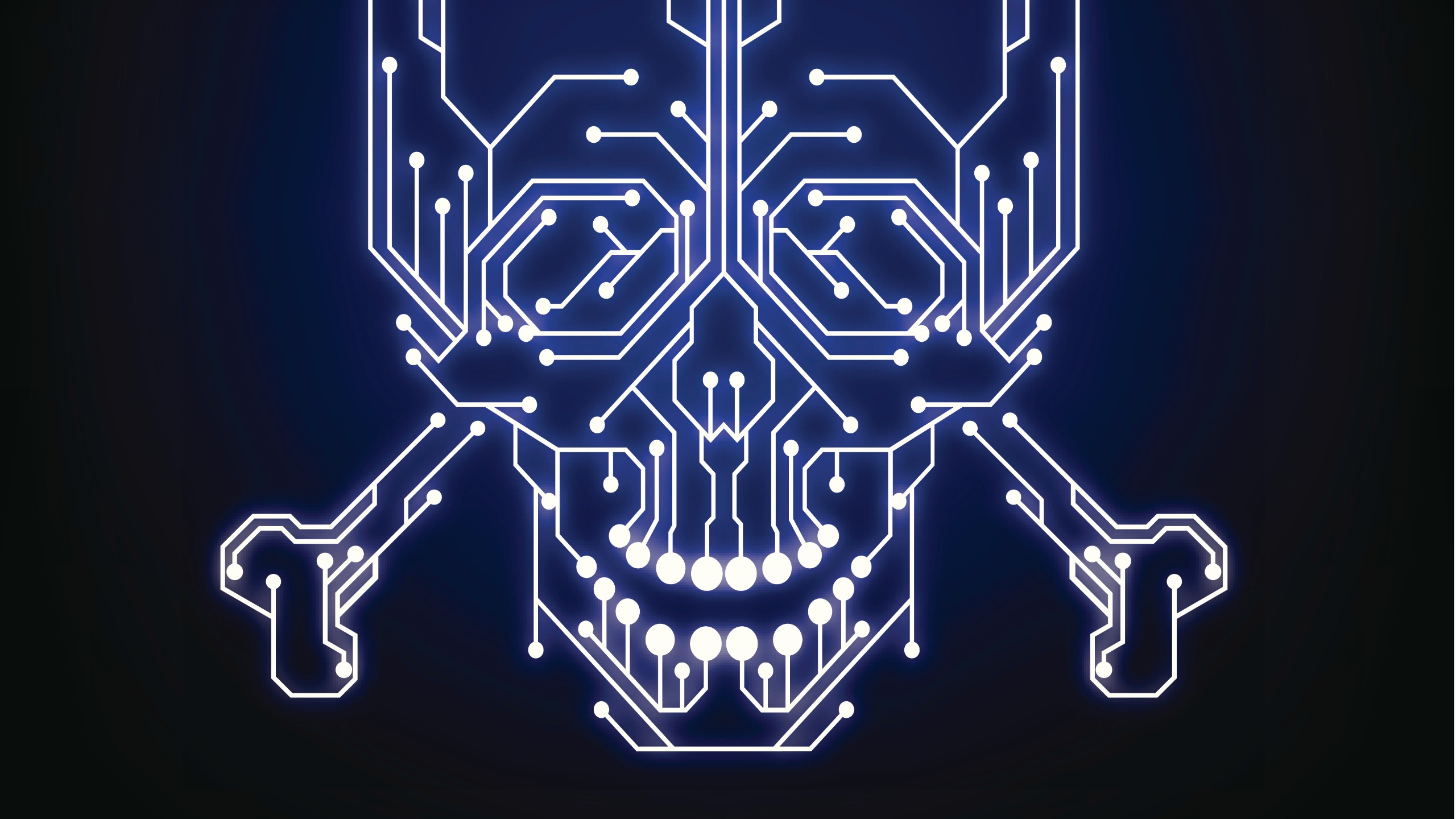 Digital skull and crossbones