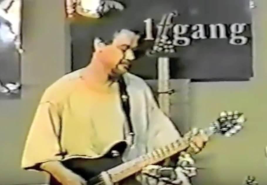 Eddie Van Halen Demos Peavey Wolfgang Guitar at 1996 NAMM Show