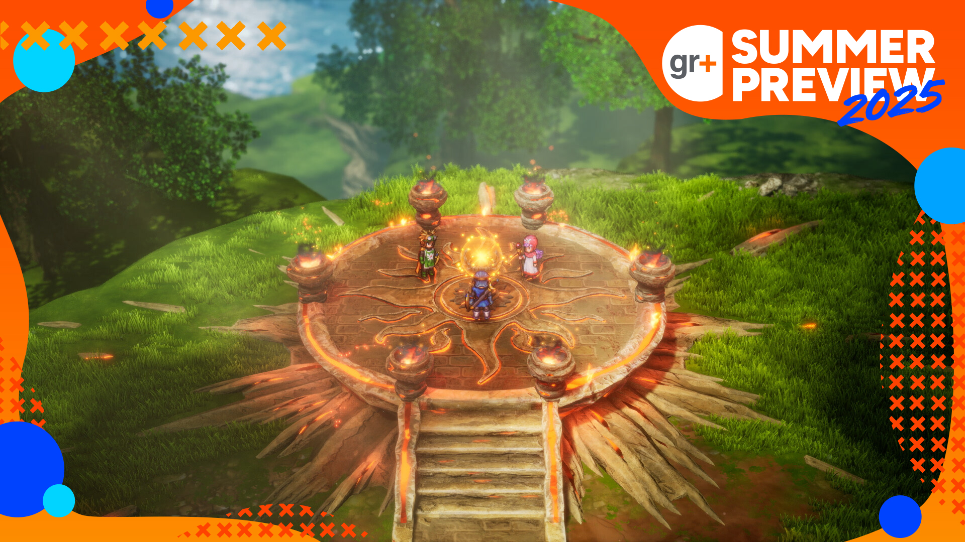 Dragon Quest HD screenshot with GR+ Summer Preview logo