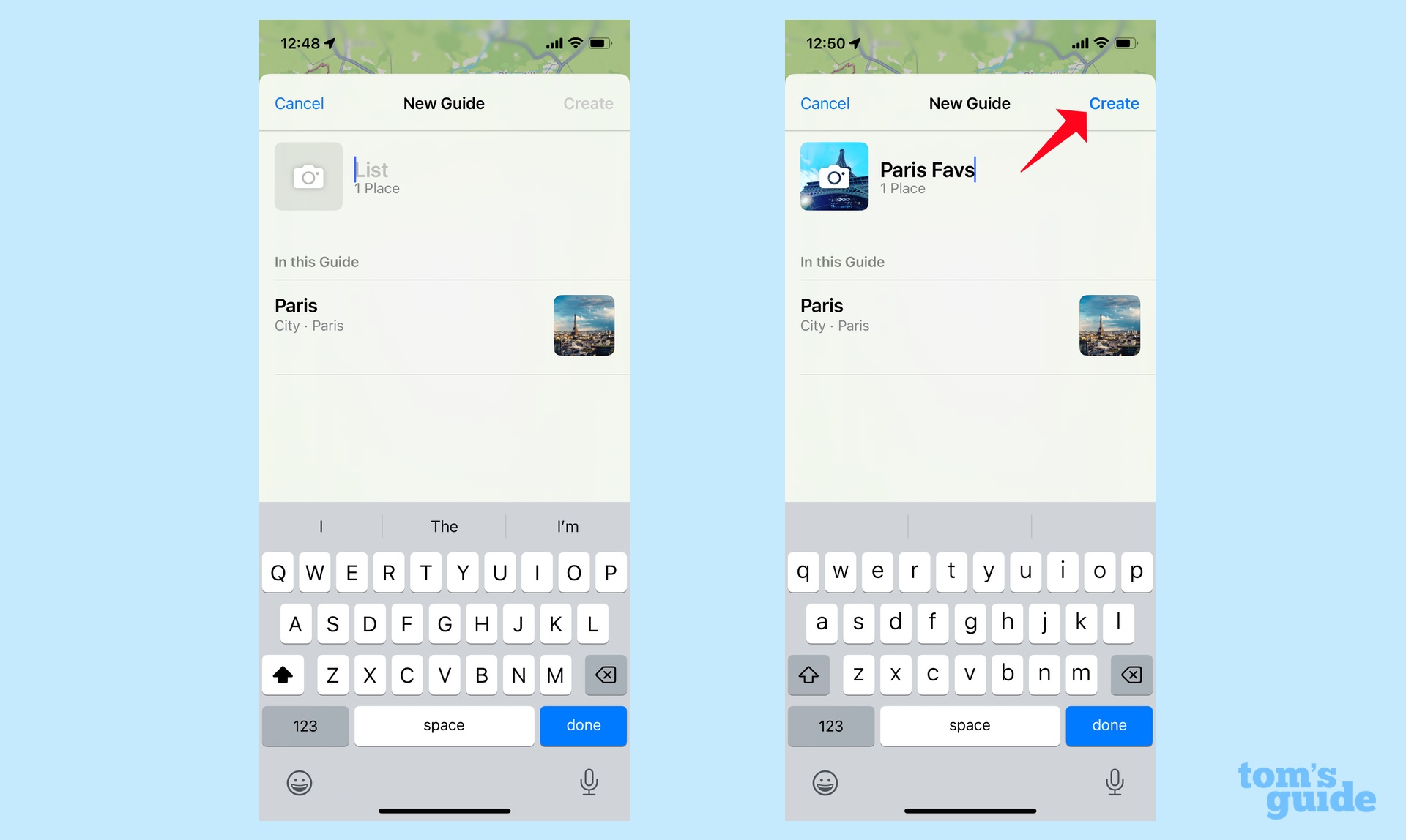 how to create guides in apple maps