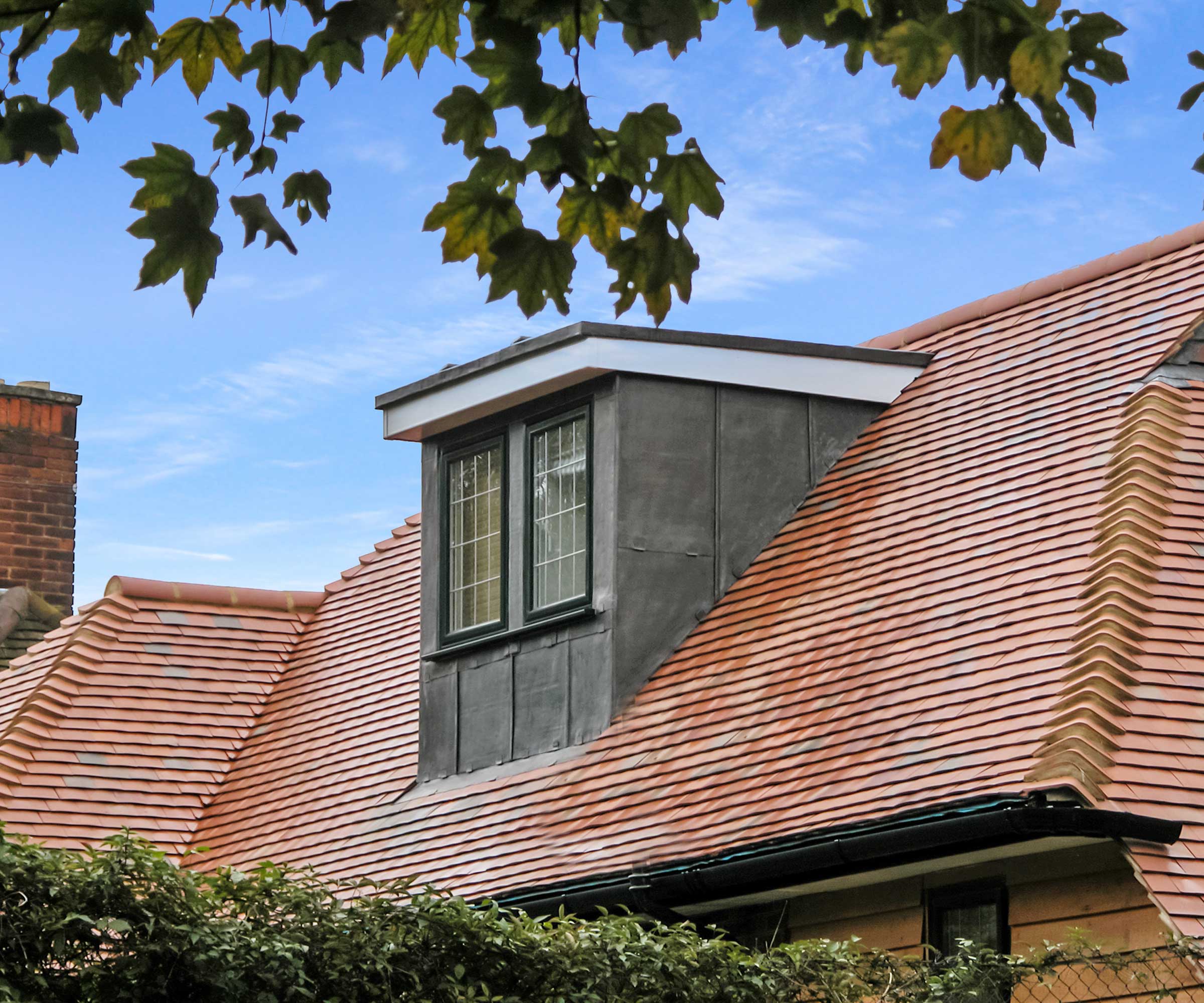 dormer window with lead cladding