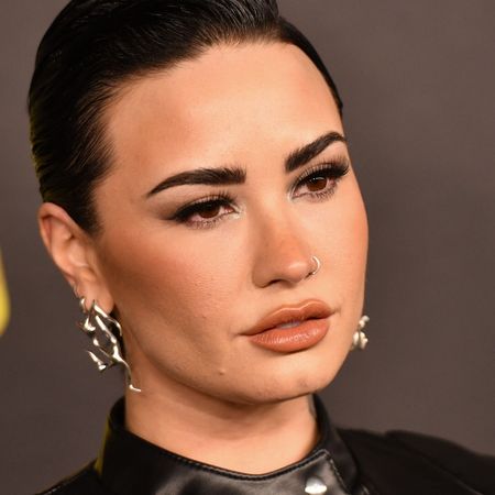 US singer/actress Demi Lovato arrives for The Walking Dead series finale event at the Orpheum theatre in Los Angeles, November 20, 2022