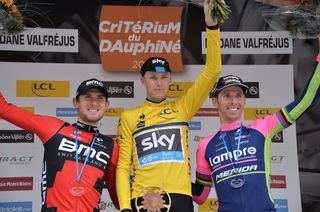 The 2015 Criterium du Dauphine podium
