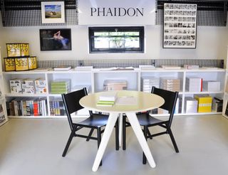 Tom Dixon: A carefully selected edit of Phaidon books sits among Dixon-designed furniture.
