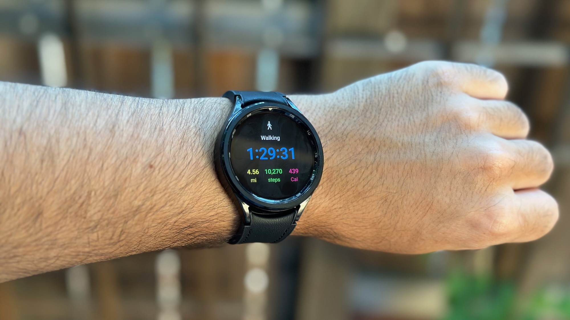 Uma atividade de caminhada no Samsung Galaxy Watch 6 Classic