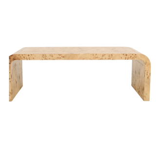 Burled wood coffee table.