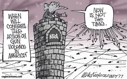 Political cartoon U.S. Las Vegas shooting NRA GOP gun control