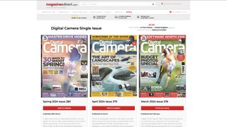 Landing page of Magazines Direct web store, for purchasing single issue copies of Digital Camera magazine