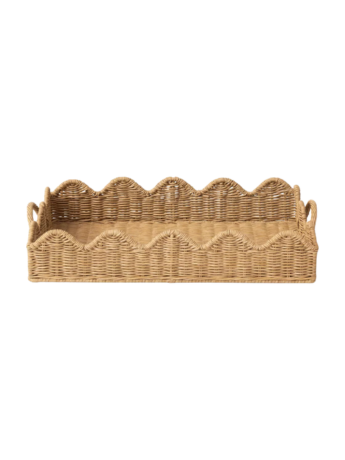 Scalloped Edge Woven Tray 