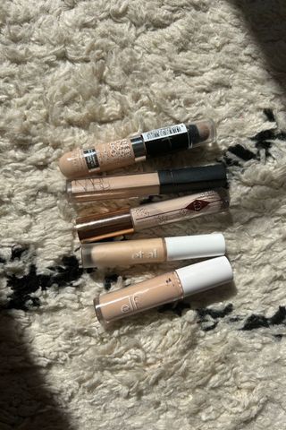 Line up of best concealers for dry skin