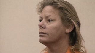 a close up of Aileen Wuornos in Aileen: Queen of the Serial Killers