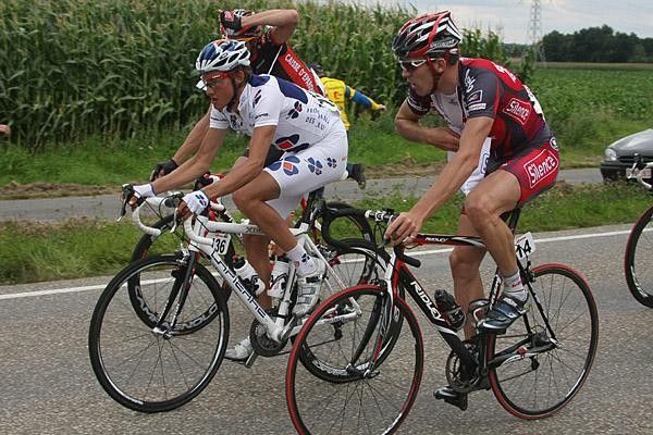 It's snack time for the riders maybe some corn on the cob from the local field?