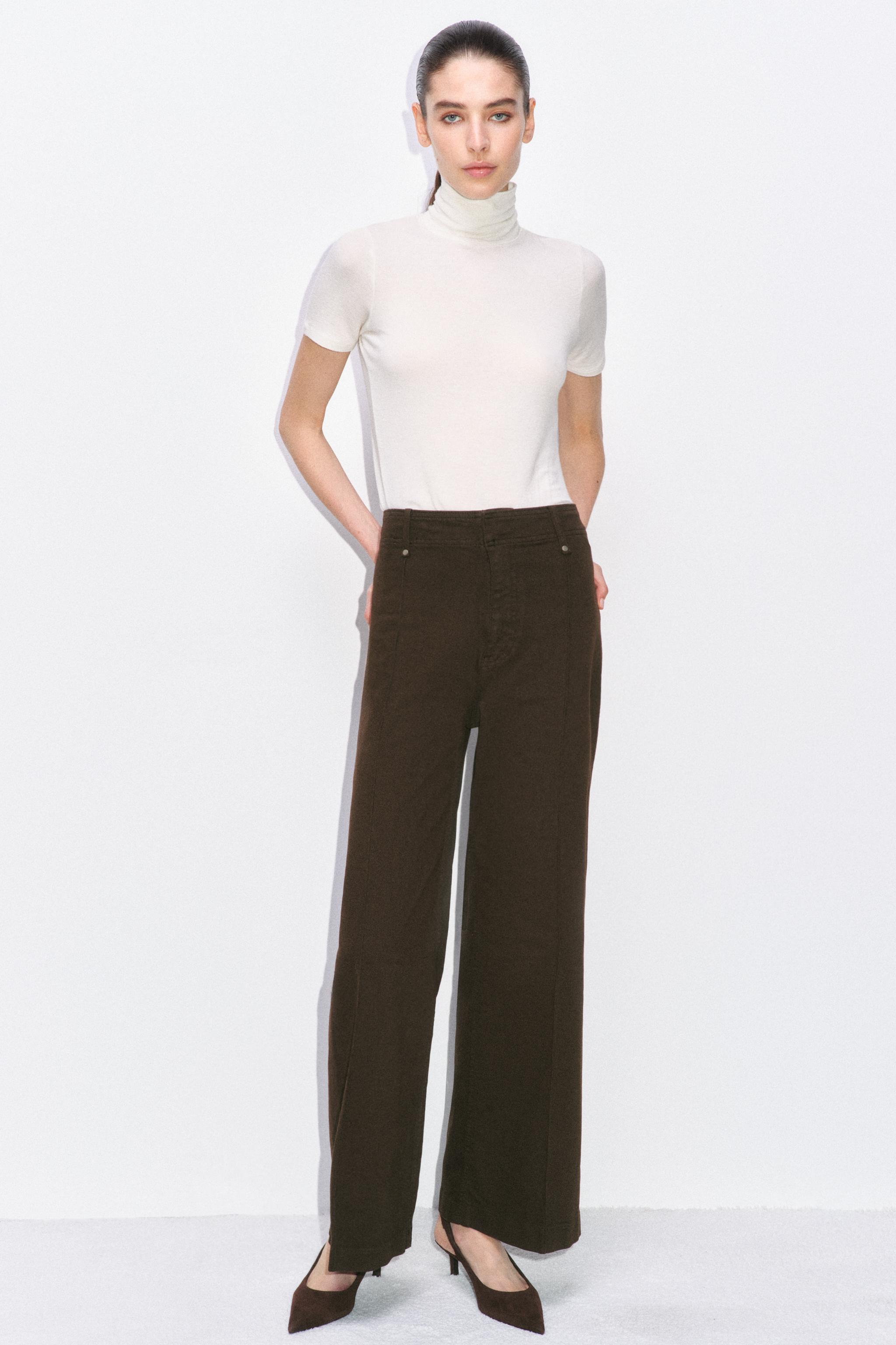 Zw Collection Wide-Leg High-Waist Jeans