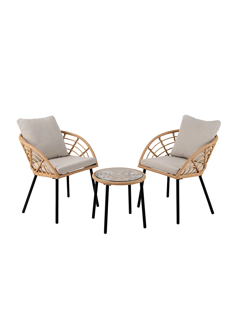 Mykonos Rattan 3 Piece Bistro Set