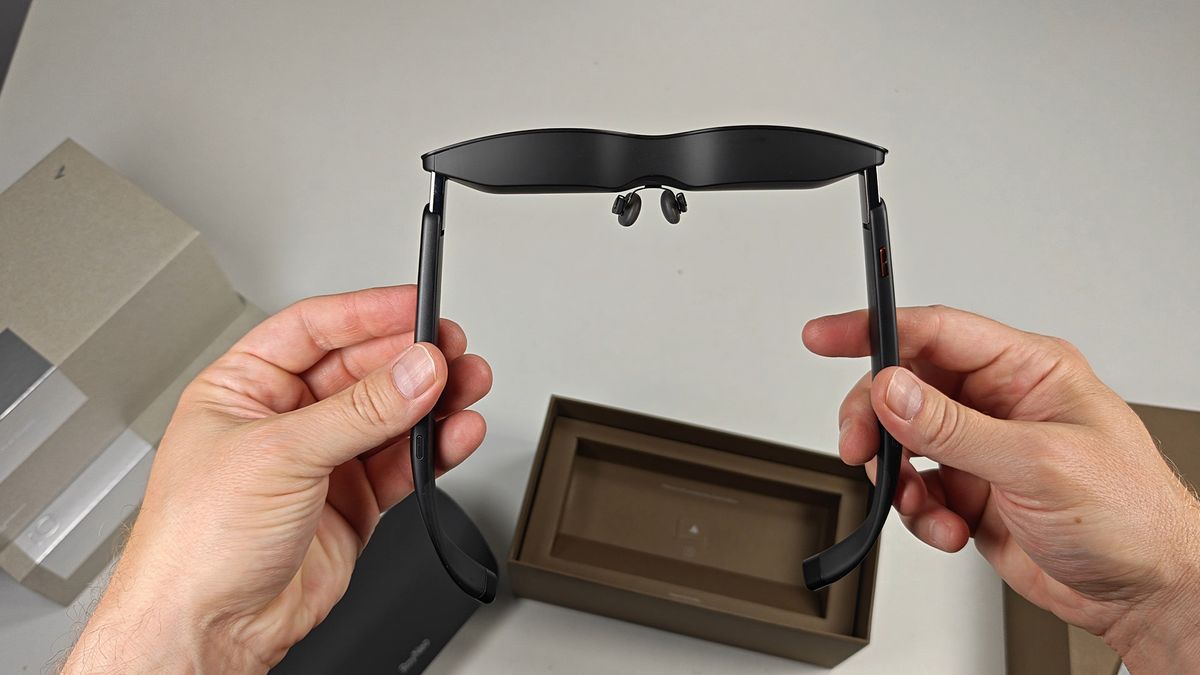 The top of RayNeo GT smart glasses