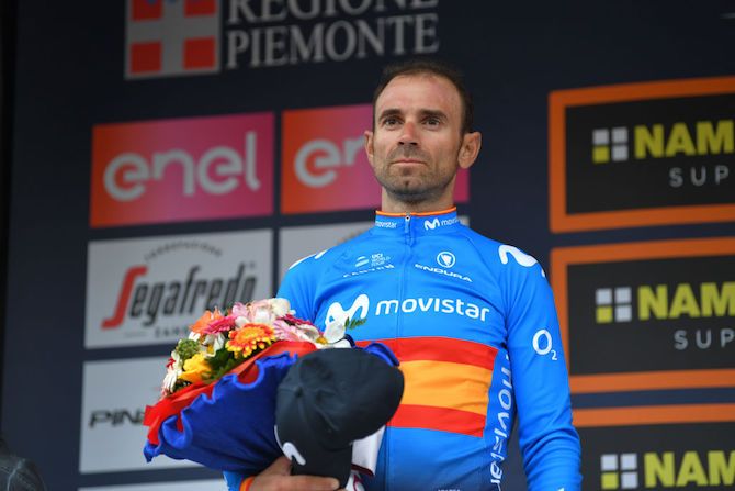 Movistar&#039;s Alejandro Valverde took second place at the 2019 Milano-Torino