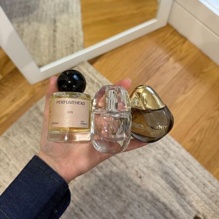 Photo of Jamie Schneider testing the No Fragrance Fragrance essence 