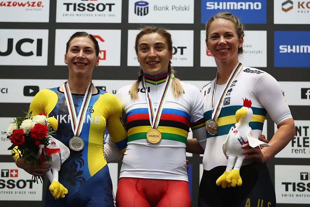 Daria Shmeleva (Russian Federation) wins the women's 500m TT world title