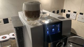 Jura Z10 with a cappuccino on top