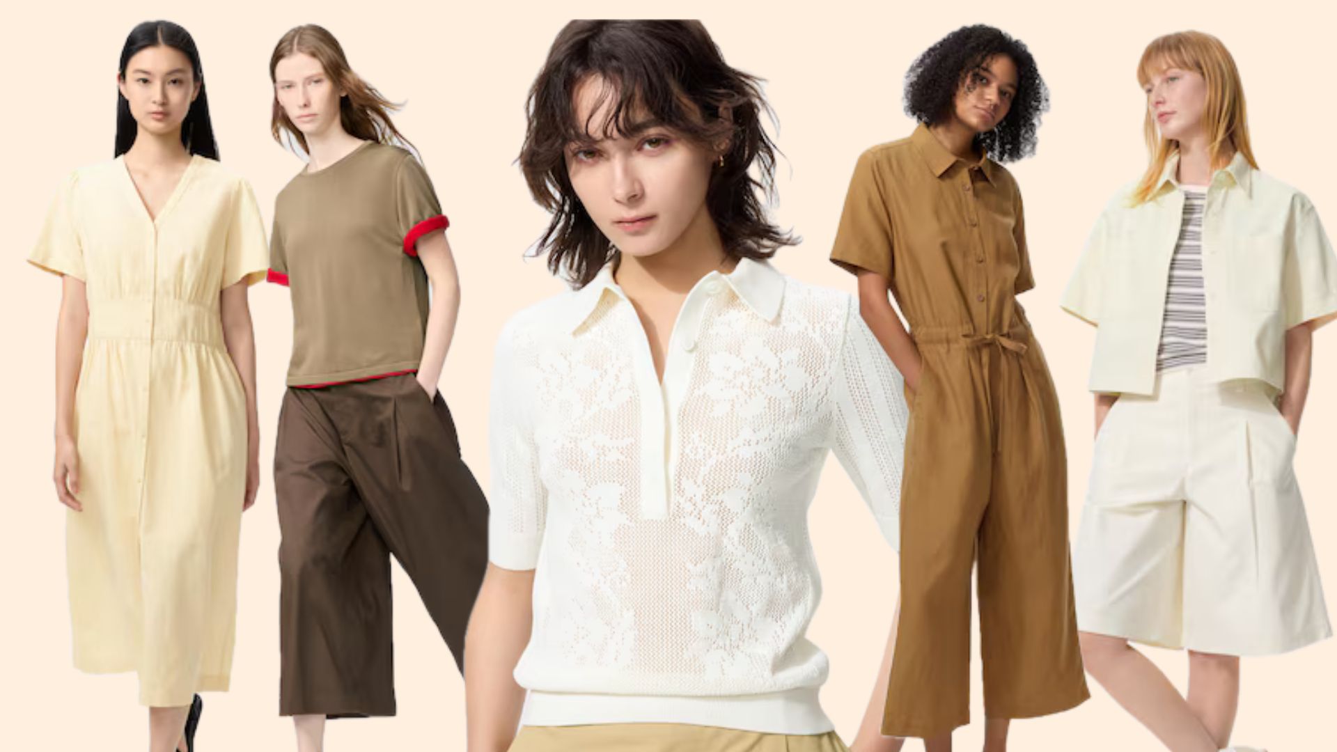 five models wearing uniqlo