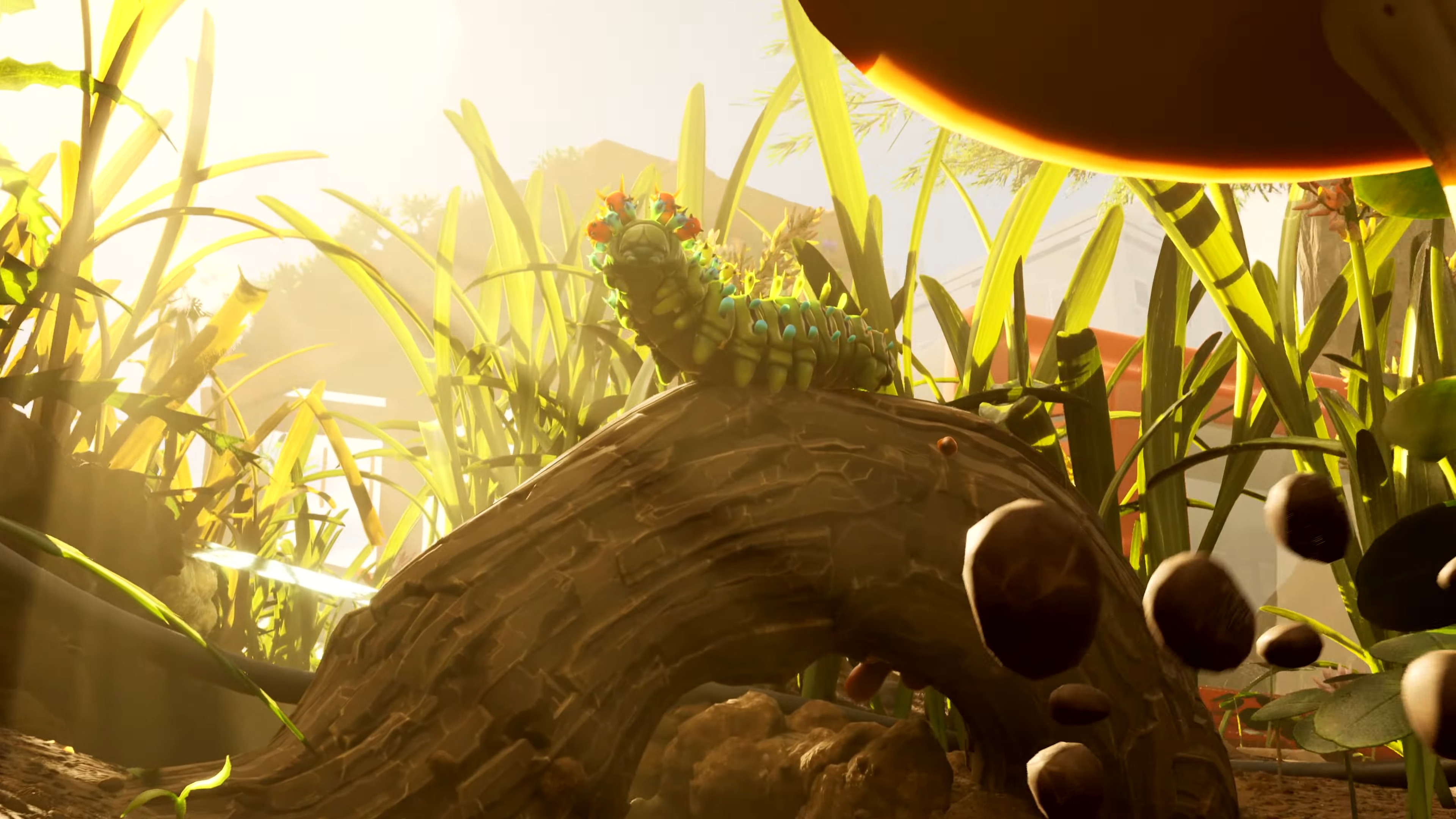A caterpillar in Grounded 2's reveal trailer.