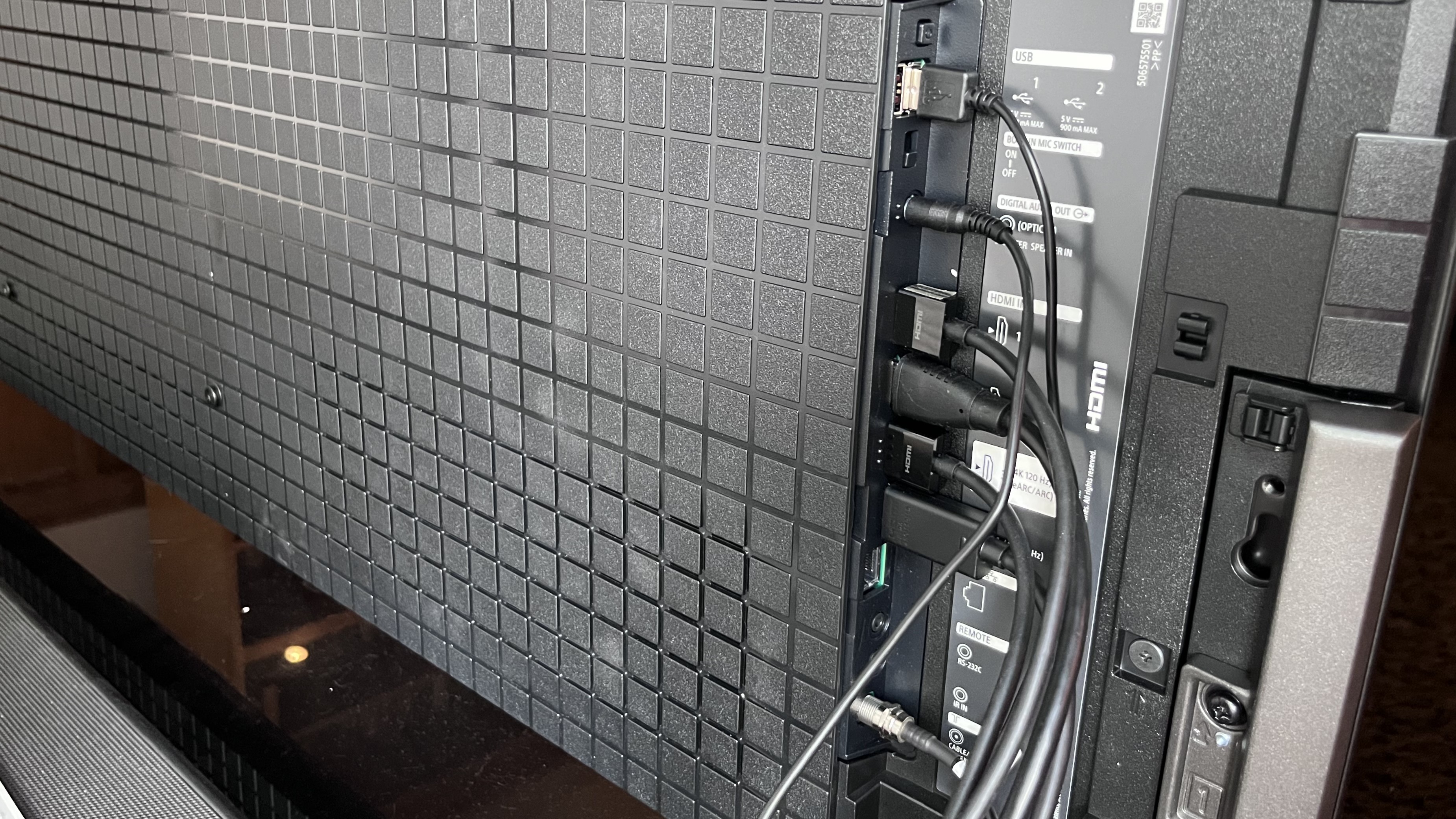 Sony Bravia 8 II rear panel ports