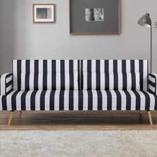 Habitat Andy Fabric Clic Clac Sofa Bed - Black & White