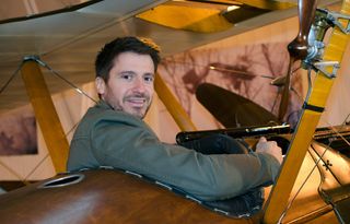 Rob Bell is ready for action in a Sopwith Camel.