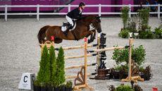 Ben Maher riding Explosion W in the Olympic team showjumping qualifier at the Tokyo 2020 Olympic Games