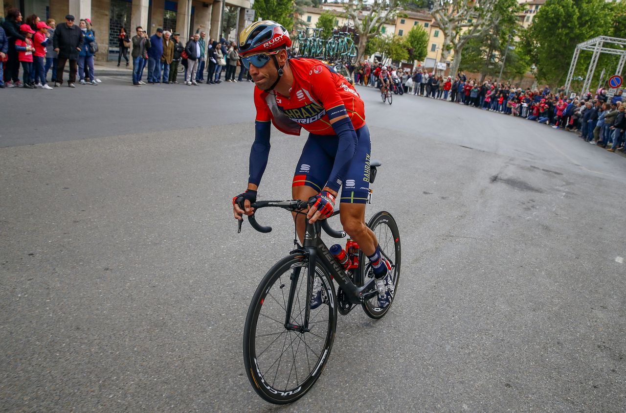 Vincenzo Nibali (Bahrain-Merida) returns to the peloton