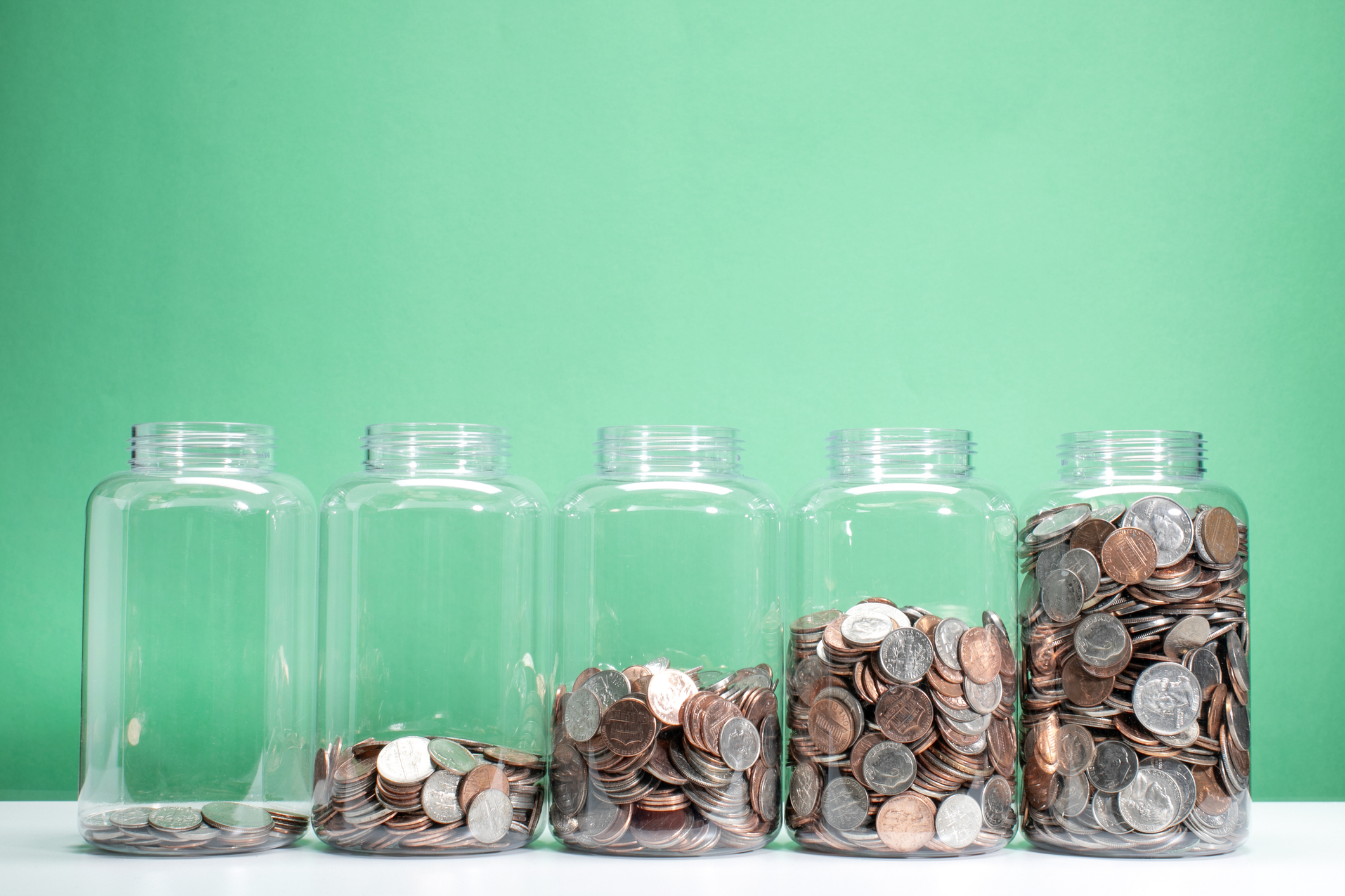 jars of cash