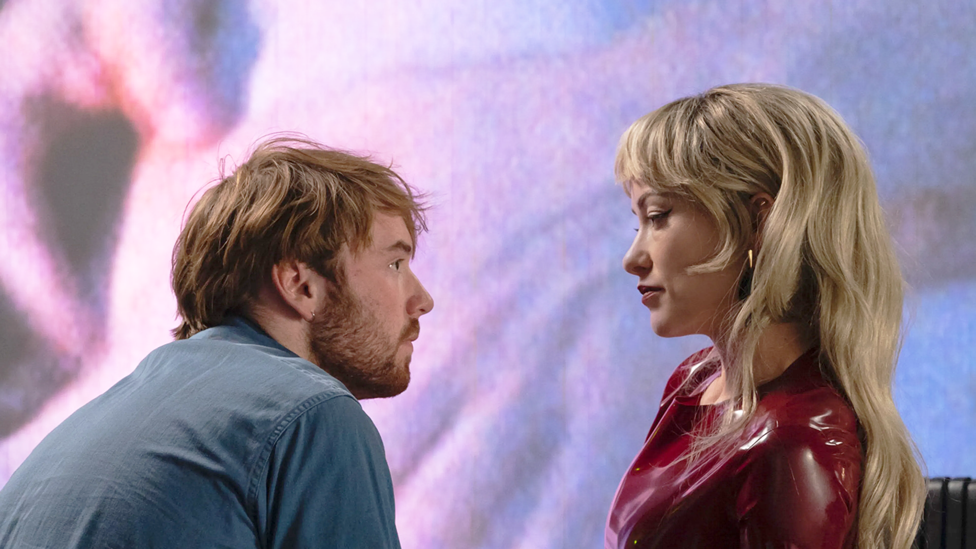 (L-R) Cooper Hoffman and Olivia Wilde in "I Want Your Sex" (2026)